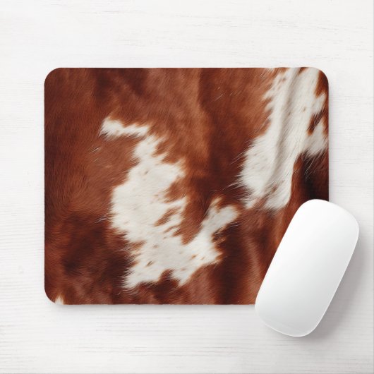 Tapis De Souris Vache blanche Brown (Avec souris)