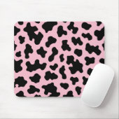Tapis De Souris Vache blanche noire et rose Imprimer (Avec souris)
