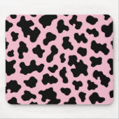 Tapis De Souris Vache blanche noire et rose Imprimer (Devant)