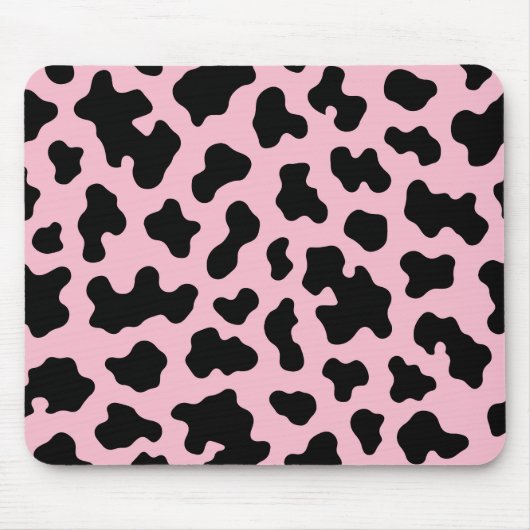 Tapis De Souris Vache blanche noire et rose Imprimer (Devant)