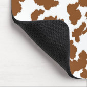 Tapis De Souris Vache Brown Et Blanche Cacher Motif fourrure (Coin)