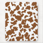 Tapis De Souris Vache Brown Et Blanche Cacher Motif fourrure (Devant)