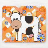 Tapis De Souris Vache Chevron Blue Flowers Pad Souris! Panier de s (Devant)