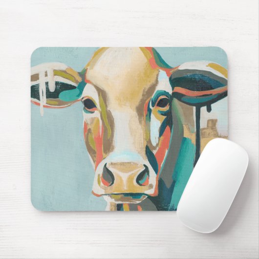 Tapis De Souris Vache colorée (Avec souris)