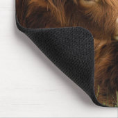 Tapis De Souris Vache des Highlands montrant de l'affection (Coin)