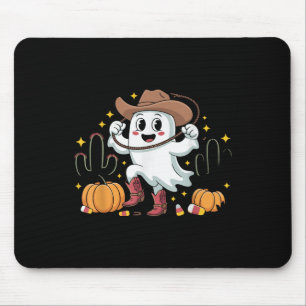 Tapis De Souris Vache drôle d'Halloween Fantôme Western automne Po