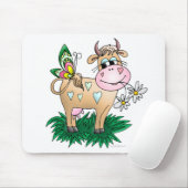 Tapis De Souris Vache et papillon (Avec souris)