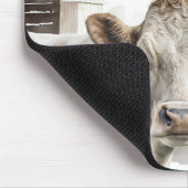 Tapis De Souris Vache Hereford En Grange (Coin)
