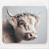 Tapis De Souris Vache Highland dans le souffle du bébé (Devant)