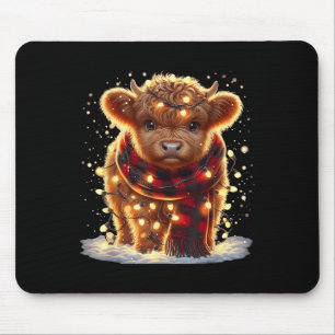 Tapis De Souris Vache Highland de Noël du Père Noël Bébé Laineux F