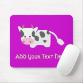 Tapis De Souris Vache mignonne et adorable (Avec souris)