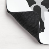 Tapis De Souris Vache Noir et Blanc Silhouette (Coin)
