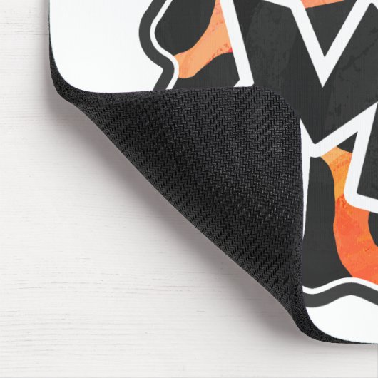 Tapis De Souris Vache Noir et Orange Wild Me (Coin)