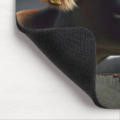 Tapis De Souris Vache Regardant L'Éclipse Solaire Totale (Coin)