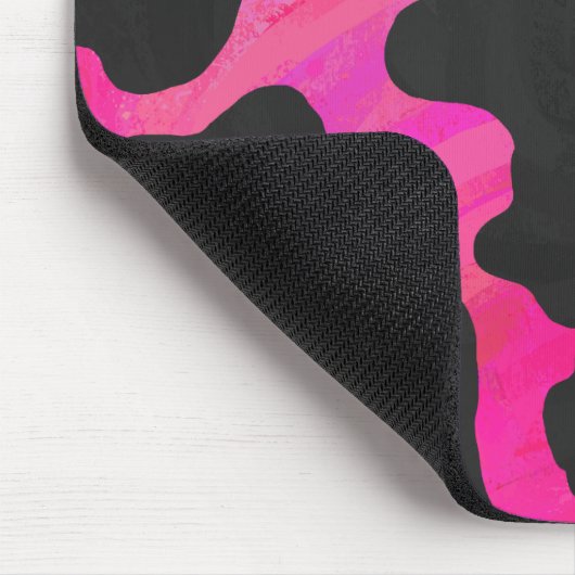 Tapis De Souris Vache rose chaud et noir (Coin)