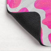 Tapis De Souris Vache rose et blanc chaud (Coin)