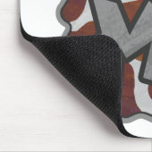 Tapis De Souris Vache sauvage marron et blanc à imprimé (Coin)