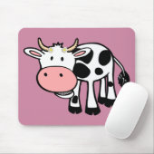 Tapis De Souris Vache souriante avec marguerites (Avec souris)