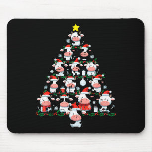 Tapis De Souris Vaches Arbre de Noël Xmas Ferme Animal Tout-Petits