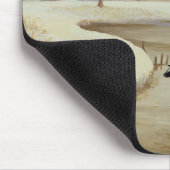 Tapis De Souris Vaches en rivière d'hiver (Coin)