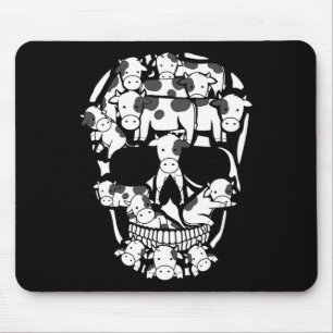 Tapis De Souris Vaches ferme squelette Halloween fermier vache crâ