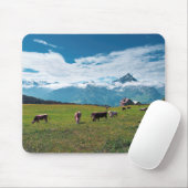 Tapis De Souris Vaches heureuses à la ferme en Suisse (Avec souris)