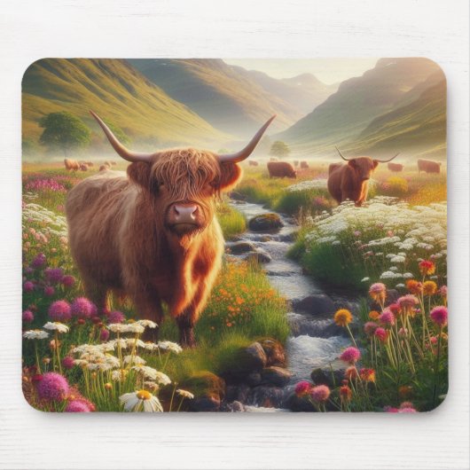 Tapis De Souris Vaches Highland (Devant)