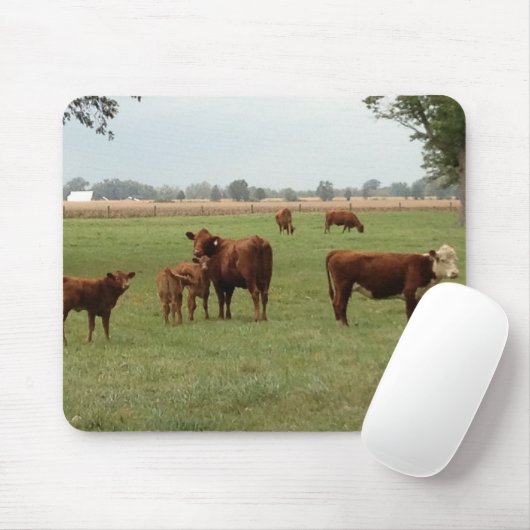 Tapis De Souris vaches plus brunes (Avec souris)
