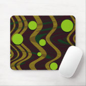 Tapis De Souris Vague de point vert or marbré (Avec souris)