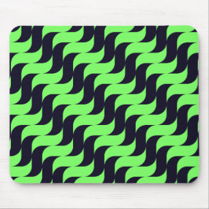 Tapis De Souris Vague en cascade noire et verte