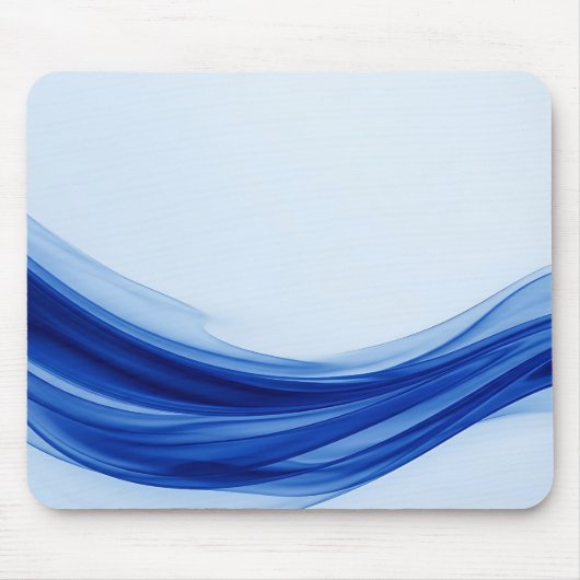 Tapis de souris vague fluide bleu saphir (Devant)