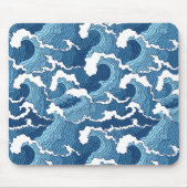 Tapis De Souris Vagues Abstraites (Devant)