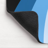 Tapis De Souris vagues Abstraites dans les tons bleus & fleur de l (Coin)