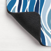 Tapis De Souris Vagues abstraites en bleu (Coin)
