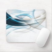 Tapis de souris Vagues Bleu-Tan (Avec souris)