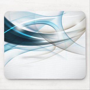 Tapis De Souris Vagues Bleu Tan Mousepad