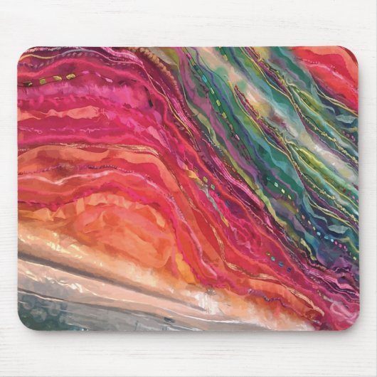 Tapis De Souris Vagues colorées Mousepad (Devant)