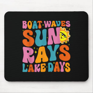 Tapis De Souris Vagues de bateau Rayons de soleil Jours de lac Mig