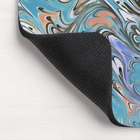 Tapis De Souris Vagues en bleu acrylique pour l'art Abstrait (Coin)