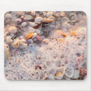 Tapis De Souris Vagues entrantes et coquillages sur l'île de Sanib