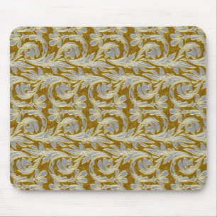 Tapis De Souris Vagues métalliques, MOUSEPAD blanc-or