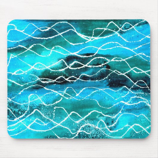 Tapis De Souris 'Vagues' Mousepad (Devant)