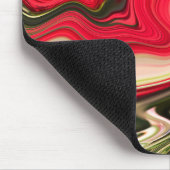 Tapis De Souris Vagues rouges et vertes (Coin)