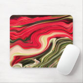 Tapis De Souris Vagues rouges et vertes (Avec souris)
