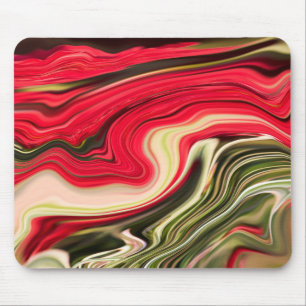 Tapis De Souris Vagues rouges et vertes