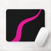 Tapis De Souris Vagues simples 3 en Magenta et noir (Avec souris)