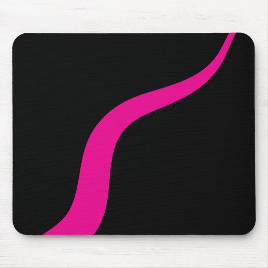 Tapis De Souris Vagues simples 3 en Magenta et noir (Devant)
