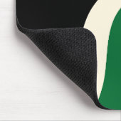 Tapis De Souris Vagues simples 3 en vert, crème et noir (Coin)