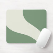 Tapis De Souris Vagues simples en vert (Avec souris)
