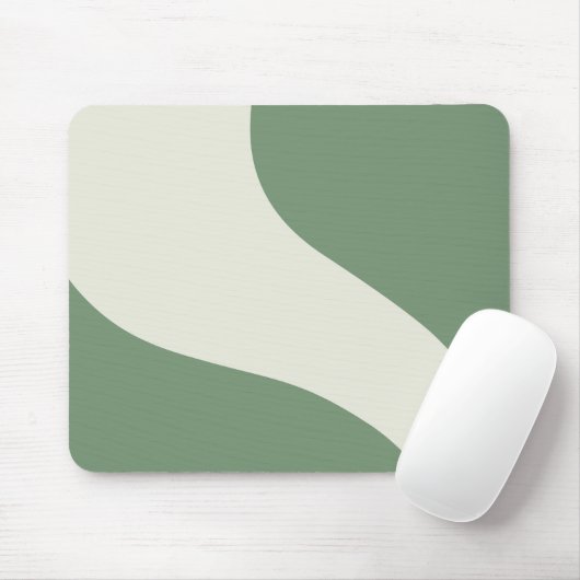 Tapis De Souris Vagues simples en vert (Avec souris)
